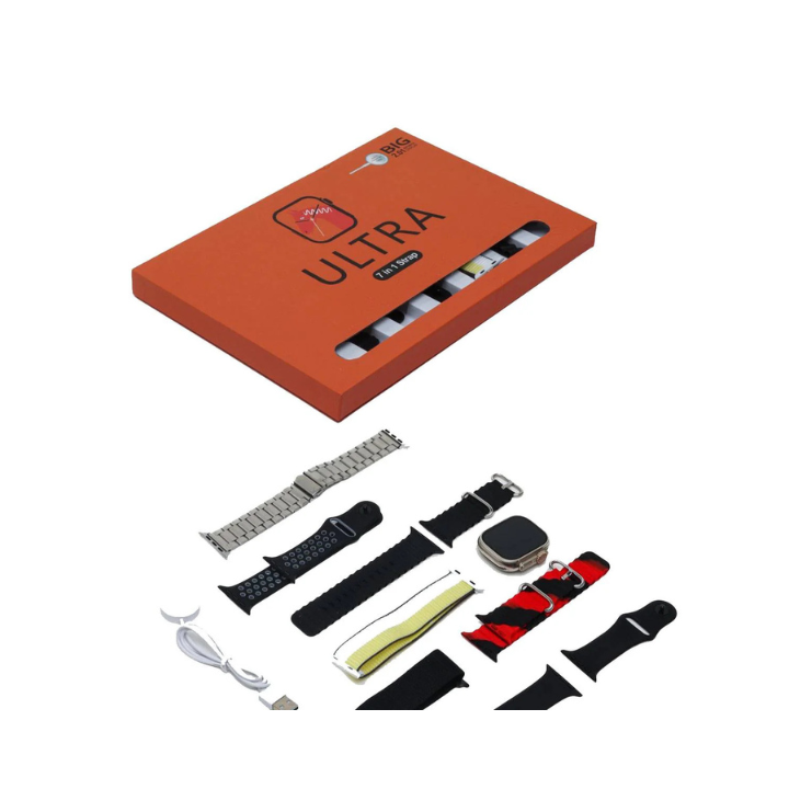 7 Strap Smart Watch Ultra 2 | Touch Display | Multiple Sports Modes