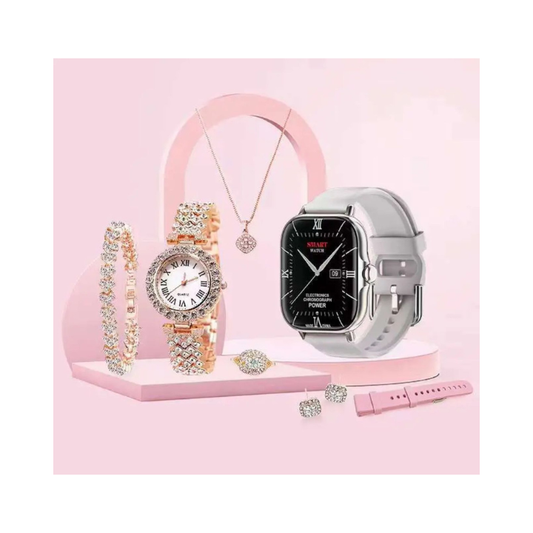 A59 Plus 6-in-1 Ladies Smart Watch | Touch Display | Multiple Straps