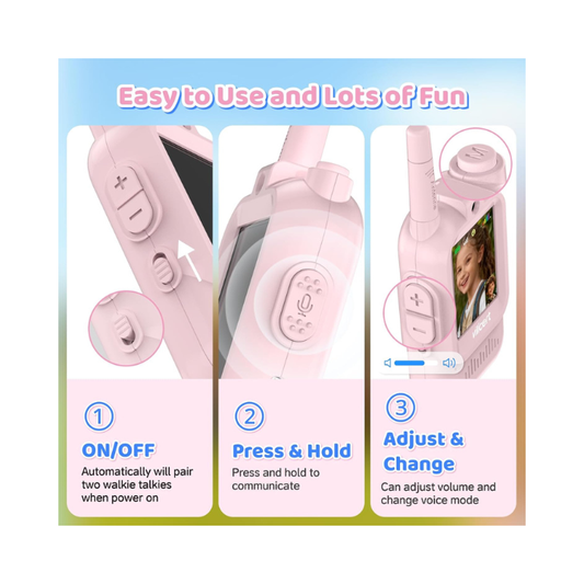 Kids Video Walkie Talkie – 2.4G WiFi | Shockproof & Lightweight (New Arrival)