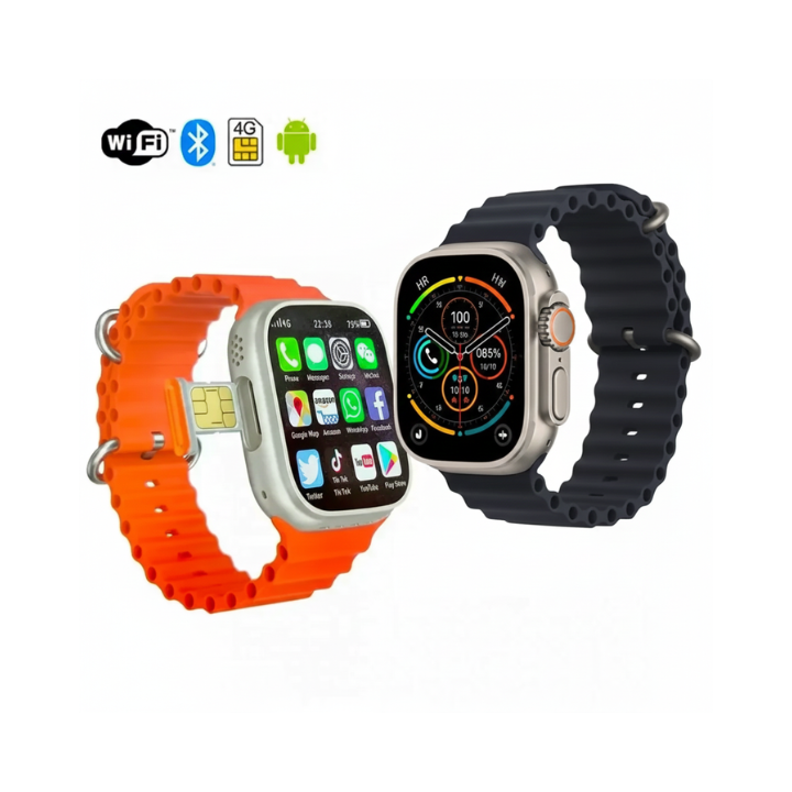 BEILINGDUN 4-in-1 Smartwatch – 2.03” HD Display | 4 Extra Bracelets | 4G SIM Support