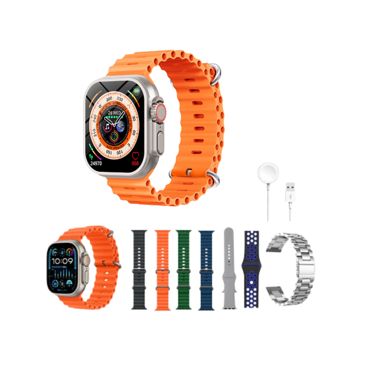 7 Strap Smart Watch Ultra 2 | Touch Display | Multiple Sports Modes