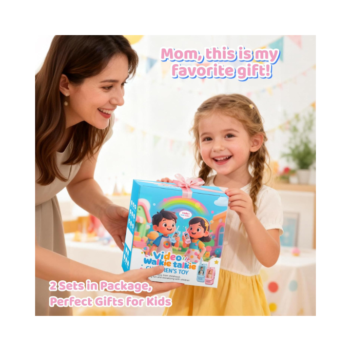 Kids Video Walkie Talkie – 2.4G WiFi | Shockproof & Lightweight (New Arrival)