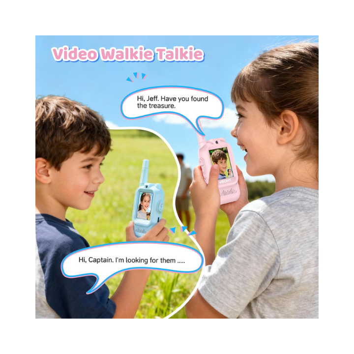 Kids Video Walkie Talkie – 2.4G WiFi | Shockproof & Lightweight (New Arrival)
